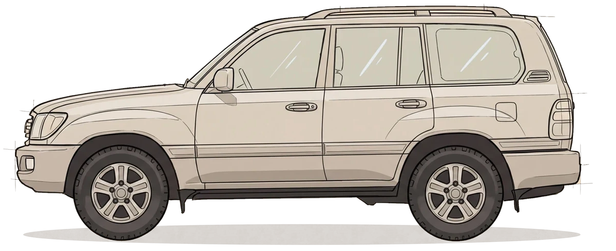 Illustration of a 100 Series Land Cruiser
