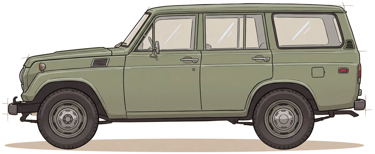 Illustration of a 55 Series Land Cruiser
