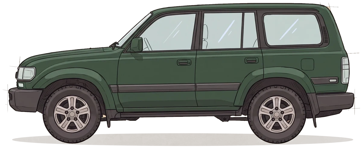 Illustration of a 80 Series Land Cruiser